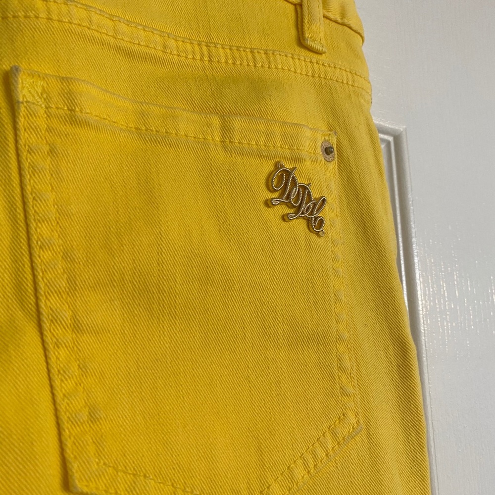 Dsquared Yellow Low-Rise Skinny Jeans